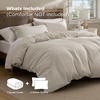 image:imageBedsure Waffle Duvet Cover Queen Size  Only Includes 1 Duvet Cover 90x90 Luxury Soft amp Breathable Bedding for All Season WrinkleResistant Zipper Bedding with 8 Corner Ties Olive Green03  Linen No Comforter