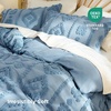 image:imageBedsure Waffle Duvet Cover Queen Size  Only Includes 1 Duvet Cover 90x90 Luxury Soft amp Breathable Bedding for All Season WrinkleResistant Zipper Bedding with 8 Corner Ties Olive Green10  Blue No Comforter