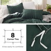image:imageBedsure Waffle Duvet Cover Queen Size  Only Includes 1 Duvet Cover 90x90 Luxury Soft amp Breathable Bedding for All Season WrinkleResistant Zipper Bedding with 8 Corner Ties Olive Green12  Forest Green  Stripe No Comforter