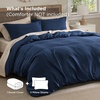 image:imageBedsure Waffle Duvet Cover Queen Size  Only Includes 1 Duvet Cover 90x90 Luxury Soft amp Breathable Bedding for All Season WrinkleResistant Zipper Bedding with 8 Corner Ties Olive Green01  Navy Blue No Comforter