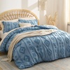image:imageBedsure Waffle Duvet Cover Queen Size  Only Includes 1 Duvet Cover 90x90 Luxury Soft amp Breathable Bedding for All Season WrinkleResistant Zipper Bedding with 8 Corner Ties Olive Green10  Blue No Comforter