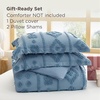 image:imageBedsure Waffle Duvet Cover Queen Size  Only Includes 1 Duvet Cover 90x90 Luxury Soft amp Breathable Bedding for All Season WrinkleResistant Zipper Bedding with 8 Corner Ties Olive Green10  Blue No Comforter
