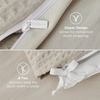 image:imageBedsure Waffle Duvet Cover Queen Size  Only Includes 1 Duvet Cover 90x90 Luxury Soft amp Breathable Bedding for All Season WrinkleResistant Zipper Bedding with 8 Corner Ties Olive Green03  Linen Only Duvet Cover