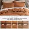 image:imageBedsure Waffle Duvet Cover Queen Size  Only Includes 1 Duvet Cover 90x90 Luxury Soft amp Breathable Bedding for All Season WrinkleResistant Zipper Bedding with 8 Corner Ties Olive Green07  Caramel Cafe No Comforter