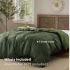 image:imageBedsure Waffle Duvet Cover Queen Size  Only Includes 1 Duvet Cover 90x90 Luxury Soft amp Breathable Bedding for All Season WrinkleResistant Zipper Bedding with 8 Corner Ties Olive Green00  Olive Green Only Duvet Cover