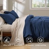 image:imageBedsure Waffle Duvet Cover Queen Size  Only Includes 1 Duvet Cover 90x90 Luxury Soft amp Breathable Bedding for All Season WrinkleResistant Zipper Bedding with 8 Corner Ties Olive Green01  Navy Blue No Comforter