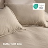 image:imageBedsure Waffle Duvet Cover Queen Size  Only Includes 1 Duvet Cover 90x90 Luxury Soft amp Breathable Bedding for All Season WrinkleResistant Zipper Bedding with 8 Corner Ties Olive Green07  Khaki No Comforter