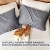 image:imageBedsure White Satin Pillowcase Standard Size and Bedsure Cooling Pillow Cases with Zipper