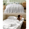 image:imageBedsure Cooling Cotton Waffle Blanket Bundle Cooling Sheets Queen