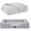 image:imageBedsure Cooling Dog Beds Large Sized Dog Grey 35 Cooling Blanket for Large Dogs with Breathable AirCore Fill QMAXgt04 Pearl Grey 25x35