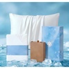 image:imageBedsure Cooling Fitted Sheet Bundle Cooling Pillow Cases Fitted Sheet Only with 360Elastic Band Silky Pillow Cases Set of 2 with Zipper Infused 3 HA amp Ceramides Gifts for Women Queen White