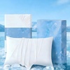 image:imageBedsure Cooling Pillow Cases Bundle Cooling Fitted Sheet King Size for Hot Sleepers Night Sweats Silky Cold Pillow Covers 20 x 36 King Fitted Sheet Only with 360 Elastic Band 16 Deep White