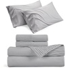 image:imageBedsure Cooling Pillow Cases Queen Bundle Queen Sheet Set Grey