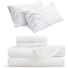 image:imageBedsure Cooling Pillow Cases Standard Size Bundle Full Size Sheets White