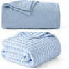 image:imageBedsure Light Blue Cooling Waffle Blanket amp Blue Cooling Blanket