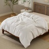 image:imageBedsure Waffle Duvet Cover Queen Size  Only Includes 1 Duvet Cover 90x90 Luxury Soft amp Breathable Bedding for All Season WrinkleResistant Zipper Bedding with 8 Corner Ties Olive Green00  Ivory White Only Duvet Cover
