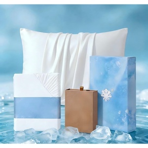 image:imageBedsure Cooling Fitted Sheet Bundle Cooling Pillow Cases Fitted Sheet Only with 360Elastic Band Silky Pillow Cases Set of 2 with Zipper Infused 3 HA amp Ceramides Gifts for Women Queen White