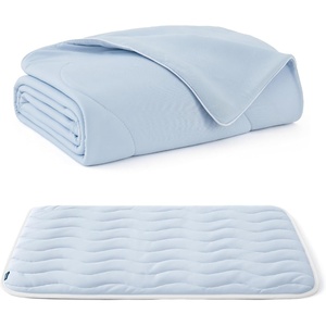 image:imageBedsure Cooling Mat for Large Dogs  QMaxgt04 35x23 Blue Cooling Blanket for Small Dogs with Breathable AirCore Fill QMAXgt04 Arctic Blue 25x35