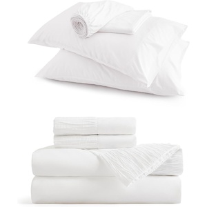 image:imageBedsure Cooling Sheets King Bundle King Size Sheets White