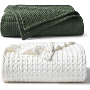 image:imageBedsure Get Free 1 Cotton Basket Weave Blanket When You Purches Cooling Waffle Queen Size Blanket