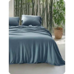 image:imageBedsure PureWoven Cooling Duvet Cover Ideal for Hot Sleepers Queen Size  100 Viscose Derived from Bamboo Lightweight amp Silky Soft Breathable MoistureWicking Bedding Set OEKOTEX Charcoal09  Grey Blue No Comforter