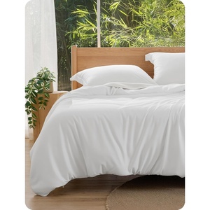 image:imageBedsure PureWoven Cooling Duvet Cover Ideal for Hot Sleepers Queen Size  100 Viscose Derived from Bamboo Lightweight amp Silky Soft Breathable MoistureWicking Bedding Set OEKOTEX Charcoal03  Cream No Comforter