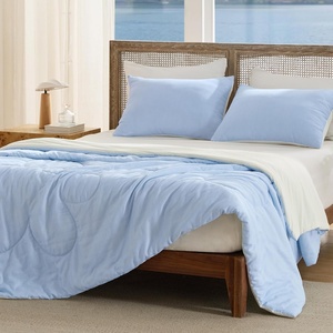 image:imageBedsure SleepEase Cooling Comforter King Size for Summer 3 Pieces Blue Cooling Comforters for Hot Sleepers DoubleSided Cool Tech King Bedding Set with 1 Soft Breathable Comforter 2 Pillowcases