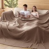 image:imageBedsure 100 Cotton Oversized King Blanket for Spring Summer Waffle Weave Couch Cover California King Blanket Thin Lightweight Breathable Bedding Gifts for Women Men Teens Linen 120x94Coffee Brown