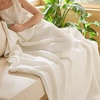 image:imageBedsure 100 Cotton Oversized King Blanket for Spring Summer Waffle Weave Couch Cover California King Blanket Thin Lightweight Breathable Bedding Gifts for Women Men Teens Linen 120x94Ivory