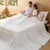 image:imageBedsure 100 Cotton Oversized King Blanket for Spring Summer Waffle Weave Couch Cover California King Blanket Thin Lightweight Breathable Bedding Gifts for Women Men Teens Linen 120x94White