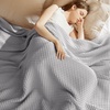 image:imageBedsure 100 Cotton Oversized King Blanket for Spring Summer Waffle Weave Couch Cover California King Blanket Thin Lightweight Breathable Bedding Gifts for Women Men Teens Linen 120x94Grey