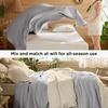 image:imageBedsure 100 Cotton Oversized King Blanket for Spring Summer Waffle Weave Couch Cover California King Blanket Thin Lightweight Breathable Bedding Gifts for Women Men Teens Linen 120x94Grey