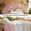 image:imageBedsure 100 Cotton Oversized King Blanket for Spring Summer Waffle Weave Couch Cover California King Blanket Thin Lightweight Breathable Bedding Gifts for Women Men Teens Linen 120x94Pink