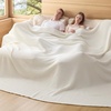 image:imageBedsure 100 Cotton Oversized King Blanket for Spring Summer Waffle Weave Couch Cover California King Blanket Thin Lightweight Breathable Bedding Gifts for Women Men Teens Linen 120x94Ivory