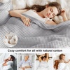 image:imageBedsure 100 Cotton Oversized King Blanket for Spring Summer Waffle Weave Couch Cover California King Blanket Thin Lightweight Breathable Bedding Gifts for Women Men Teens Linen 120x94Grey