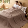 image:imageBedsure 100 Cotton Oversized King Blanket for Spring Summer Waffle Weave Couch Cover California King Blanket Thin Lightweight Breathable Bedding Gifts for Women Men Teens Linen 120x94Coffee Brown