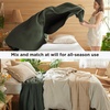 image:imageBedsure 100 Cotton Oversized King Blanket for Spring Summer Waffle Weave Couch Cover California King Blanket Thin Lightweight Breathable Bedding Gifts for Women Men Teens Linen 120x94Olive Green