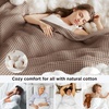 image:imageBedsure 100 Cotton Oversized King Blanket for Spring Summer Waffle Weave Couch Cover California King Blanket Thin Lightweight Breathable Bedding Gifts for Women Men Teens Linen 120x94Coffee Brown