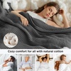 image:imageBedsure 100 Cotton Oversized King Blanket for Spring Summer Waffle Weave Couch Cover California King Blanket Thin Lightweight Breathable Bedding Gifts for Women Men Teens Linen 120x94Dark Grey