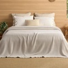 image:imageBedsure 100 Cotton Oversized King Blanket for Spring Summer Waffle Weave Couch Cover California King Blanket Thin Lightweight Breathable Bedding Gifts for Women Men Teens Linen 120x94Linen