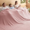 image:imageBedsure 100 Cotton Oversized King Blanket for Spring Summer Waffle Weave Couch Cover California King Blanket Thin Lightweight Breathable Bedding Gifts for Women Men Teens Linen 120x94Pink