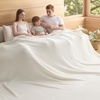 image:imageBedsure 100 Cotton Oversized King Blanket for Spring Summer Waffle Weave Couch Cover California King Blanket Thin Lightweight Breathable Bedding Gifts for Women Men Teens Linen 120x94Ivory