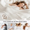 image:imageBedsure 100 Cotton Oversized King Blanket for Spring Summer Waffle Weave Couch Cover California King Blanket Thin Lightweight Breathable Bedding Gifts for Women Men Teens Linen 120x94White