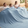 image:imageBedsure 100 Cotton Oversized King Blanket for Spring Summer Waffle Weave Couch Cover California King Blanket Thin Lightweight Breathable Bedding Gifts for Women Men Teens Linen 120x94Celestial Blue
