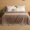 image:imageBedsure 100 Cotton Oversized King Blanket for Spring Summer Waffle Weave Couch Cover California King Blanket Thin Lightweight Breathable Bedding Gifts for Women Men Teens Linen 120x94Coffee Brown