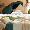 image:imageBedsure 100 Cotton Oversized King Blanket for Spring Summer Waffle Weave Couch Cover California King Blanket Thin Lightweight Breathable Bedding Gifts for Women Men Teens Linen 120x94Dark Green
