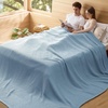 image:imageBedsure 100 Cotton Oversized King Blanket for Spring Summer Waffle Weave Couch Cover California King Blanket Thin Lightweight Breathable Bedding Gifts for Women Men Teens Linen 120x94Celestial Blue