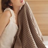 image:imageBedsure 100 Cotton Oversized King Blanket for Spring Summer Waffle Weave Couch Cover California King Blanket Thin Lightweight Breathable Bedding Gifts for Women Men Teens Linen 120x94Coffee Brown