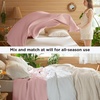 image:imageBedsure 100 Cotton Oversized King Blanket for Spring Summer Waffle Weave Couch Cover California King Blanket Thin Lightweight Breathable Bedding Gifts for Women Men Teens Linen 120x94Pink