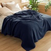 image:imageBedsure 100 Cotton Oversized King Blanket for Spring Summer Waffle Weave Couch Cover California King Blanket Thin Lightweight Breathable Bedding Gifts for Women Men Teens Linen 120x94Navy Blue